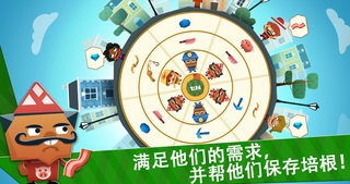 游戏的基本玩法是按照规则组合出一些生活用品以满足市民的需求，其组合的方式比较新颖。游戏中会有一个三层的转盘，最内层是各种工人，有屠夫，厨师，矿工等；中层是各种工具，有刀具、锄头等，外层是材料，有猪、牛、矿石等等，玩家需要按照特定的规则转动三层的转轮，让对应的人员、工具、材料配对起来，然后点击转盘中间，让工人去生产对应的产品。。转盘的外侧则是一群有着千奇百怪需求的市民，玩家在制造了相应的物品之后将之送到对应的市民面前就可以了。